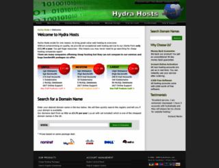 hydrahosts.com screenshot