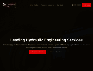 hydraulicandengineering.co.uk screenshot