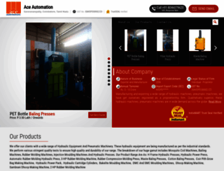 hydraulicmachinemanufacturer.com screenshot