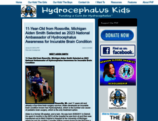 hydrocephaluskids.org screenshot