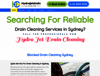 hydrojetdraincleaning.com.au screenshot