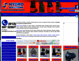 hydropumps.co.za screenshot