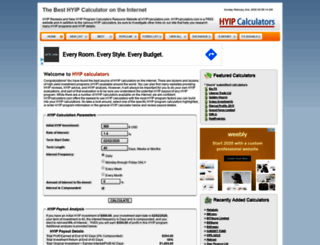 hyipcalculators.com screenshot