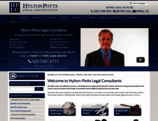 hyltonpotts.com screenshot