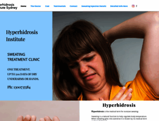 hyperhidrosis.com.au screenshot