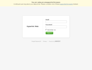 hyperlinkweb.harvestapp.com screenshot