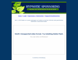 hypnoticsponsoring.de screenshot