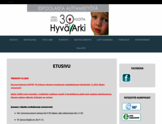 hyva-arki.fi screenshot