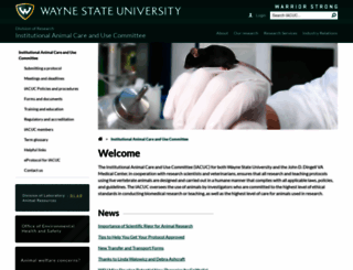 iacuc.wayne.edu screenshot