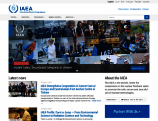 iaea.org screenshot