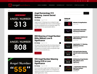 iangelnumbers.com screenshot
