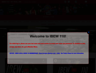 ibew110.org screenshot