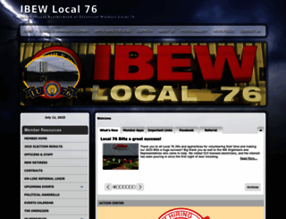 ibew76.org screenshot