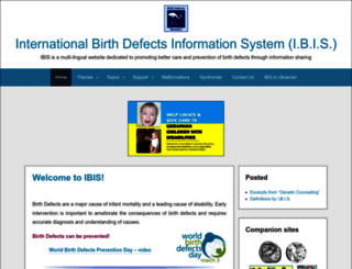 ibis-birthdefects.org screenshot