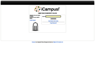 icampus.fhu.edu.gh screenshot