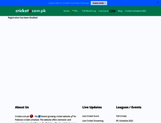 iccrankings.cricket.com.pk screenshot