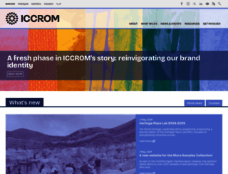 iccrom.org screenshot