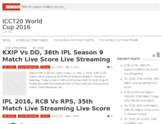 icct20worldcup2016s.com screenshot