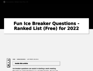 icebreakerquestions.info screenshot