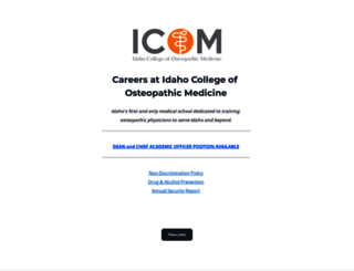 idaho-college-of-osteopathic-medicine.workable.com screenshot