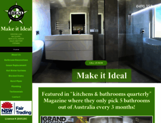idealbathroomsandplumbing.com.au screenshot