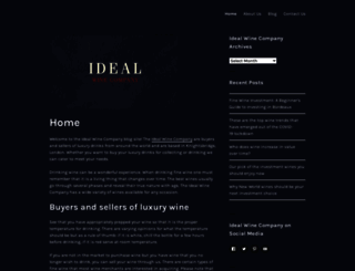 idealwinecompany.wordpress.com screenshot