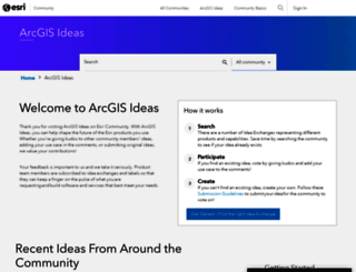 ideas.arcgis.com screenshot