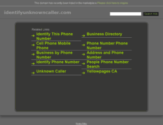 identifyunknowncaller.com screenshot