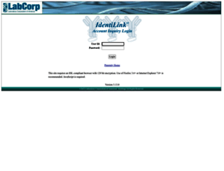 identilink.labcorp.com screenshot