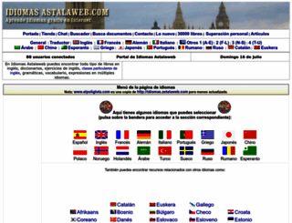 idiomas.astalaweb.com screenshot