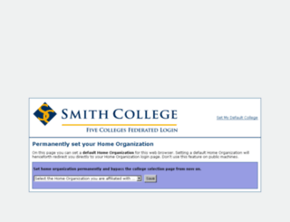 idp.smith.edu screenshot