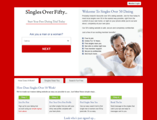 ie.singlesoverfifty.net screenshot