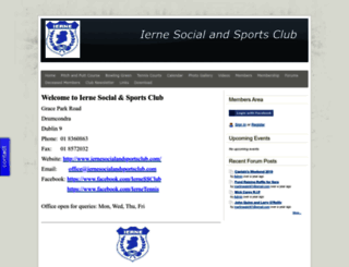 iernesocialandsportsclub.com screenshot