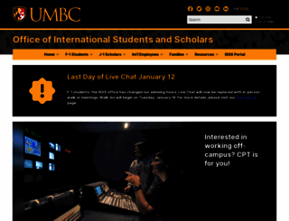 ies.umbc.edu screenshot