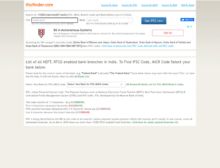 ifscfinder.com screenshot