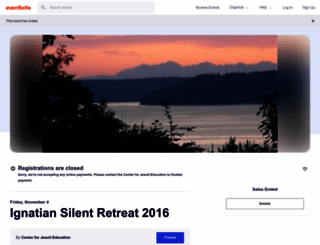 ignatian-silent-retreat-2016.eventbrite.com screenshot
