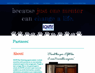 ignitepeermentoring.org screenshot