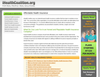 ihealthcoalition.org screenshot