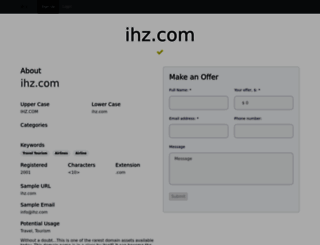 ihz.com screenshot