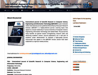 ijsrcseit.com screenshot