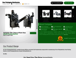 ikonpackagingmachineries.com screenshot