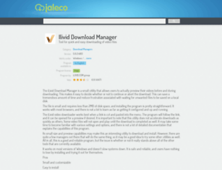 ilivid-download-manager.jaleco.com screenshot