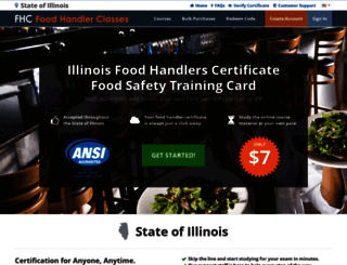 illinois.foodhandlerclasses.com screenshot