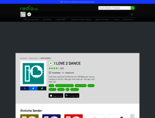 ilove2dance.radio.de screenshot