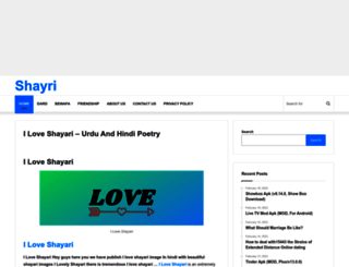 iloveshayri.com screenshot