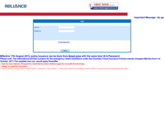 imd.reliancegeneral.co.in screenshot