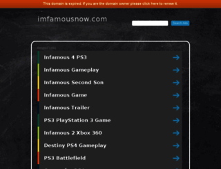 imfamousnow.com screenshot