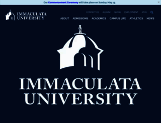 immaculata.edu screenshot