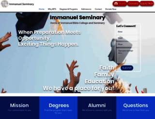 immanuelseminary.com screenshot