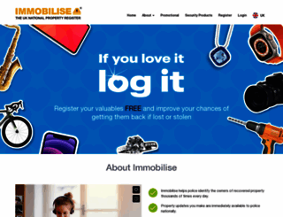 immobilise.com screenshot